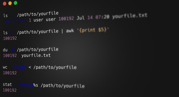 Linux CLI: 5 ways to get file size in bytes