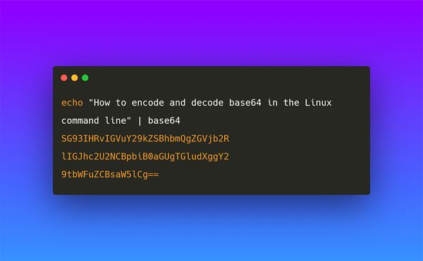 How to encode and decode base64 in the Linux terminal